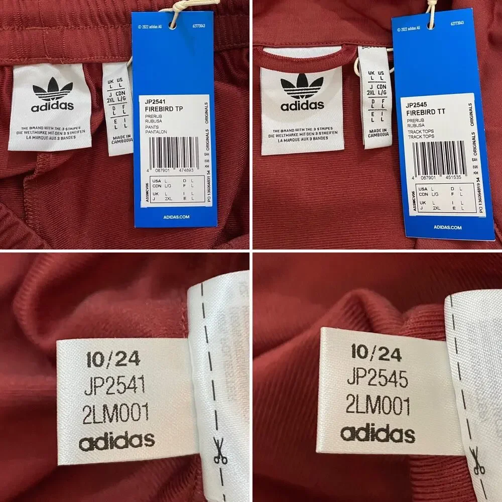Adidas Originals Classics Firebird Tracksuit Preloved Ruby Size L JP2545 JP2541